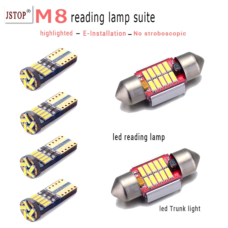 

6pcs/set Reading lamps T10 canbus W5W 12VAC light led Trunk light festoon C5W 31mm canbus led T10 Interior Lights reading lamp