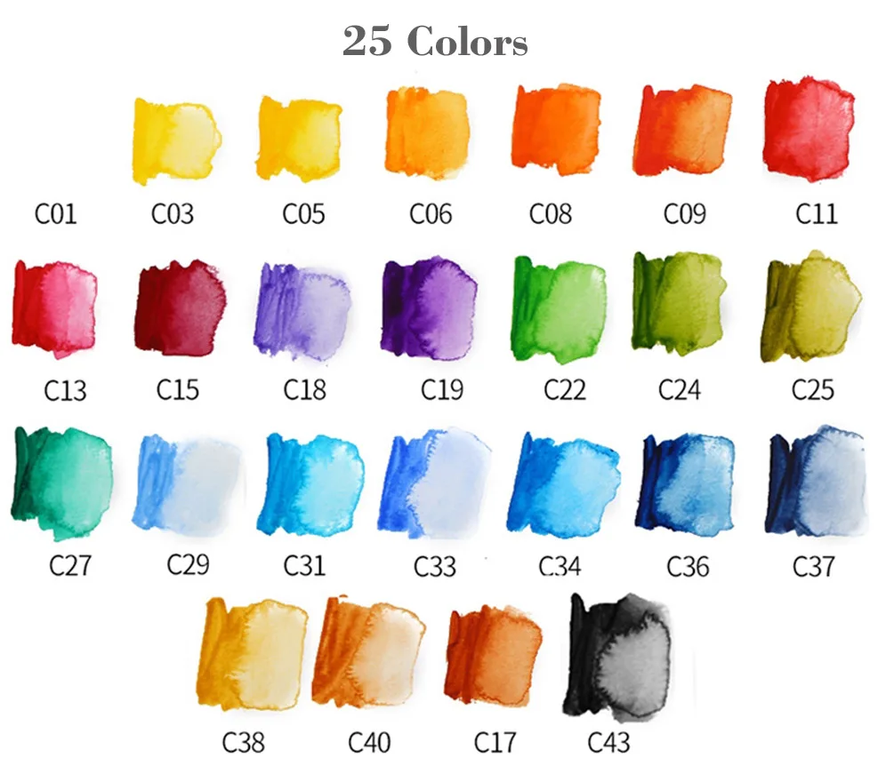 Краски 18/25/33/42 Цвета Твердые акварельные краски в наборе с Краски кисть Портативный воды Цвет для школы художественные канцелярские принадлежности
