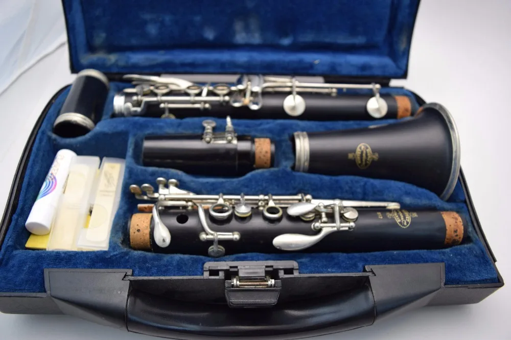 

BUFFET B12 B Flat 17 Keys Clarinet Professional Woodwind Instruments Silver Plated Button Musical Instrument With Cleaning Cloth
