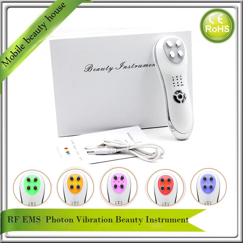 

Mini rf Radio Frequency EMS 5 Colors Led Photon Skin Rejuvenation Acne Treatment Anti Aging Wrinkle Removal Beauty Instruments