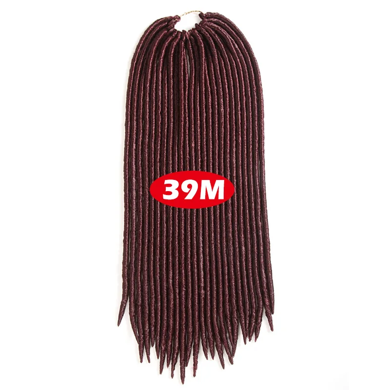 SAMBRAID прямо искусственные локоны в стиле Crochet волос Синтетические косички, волосы, 18 дюймов крючком оплетки для наращивания волос 24 шт./упаковка - Цвет: 39 М