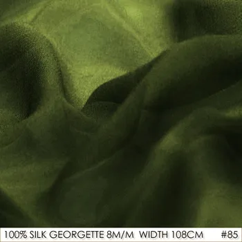 

SILK GEORGETTE 108cm width 8momme/100% Pure Silk Georgette Fabric Manufacturer Direct Sale Dark Purple NO 85 Amy green