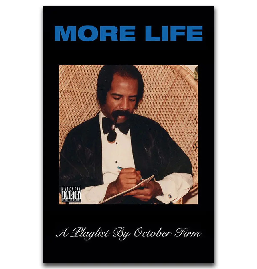 Hot New Drake More Life Album Music 2017-Silk Art Poster Wall Sicker Decoration Gift