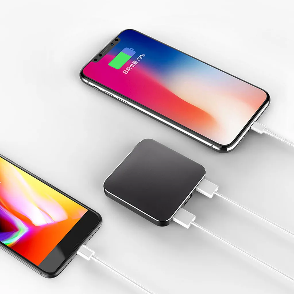 

10000MAH mini Power Bank Metal Shell Mobile Power Portable Digital Charger Dual USB Large Capacity Fast Charging Mobile Power