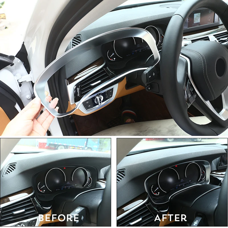 

For BMW New 5 Series G30 2017 2018 Car ABS Chorme Dashboard Decoration Frame Trim Auto Accessories and parts Car Styling