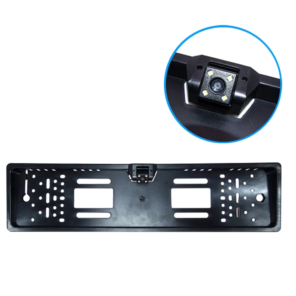 4 Светодиодный свет автомобиля рамка номерного знака HD ночного видения камера заднего вида