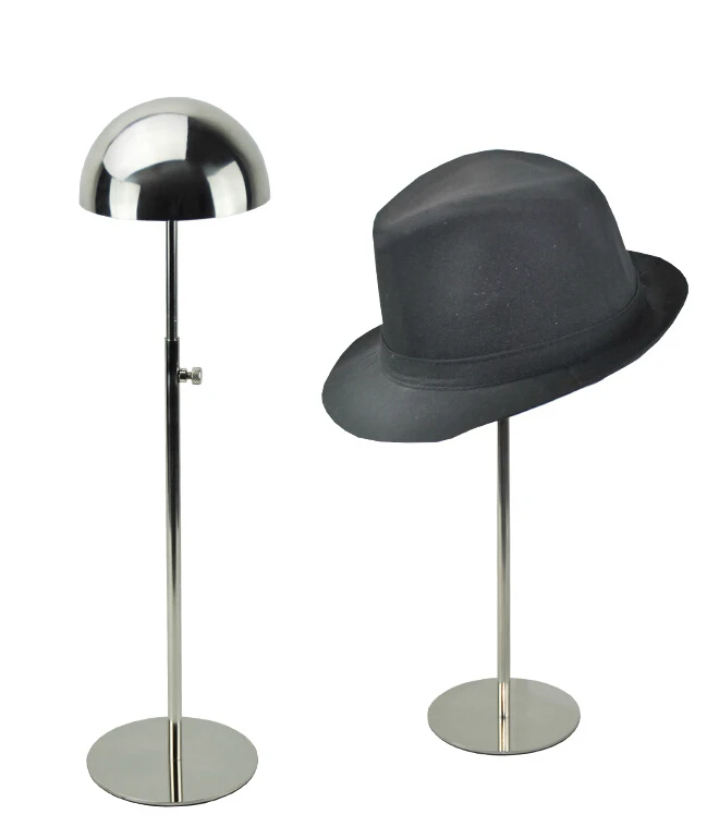 cheap Mirror Polish Stainless Steel Hat Display Rack Metal Hat Cap Display Stand Rack Holder Free Shipping By DHL MJ 1118