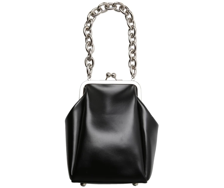 Женская мини-сумка в простом стиле из искусственной кожи, модная маленькая сумка с зажимом, винтажная сумка через плечо, Женская винтажная сумка SHAHUIO7