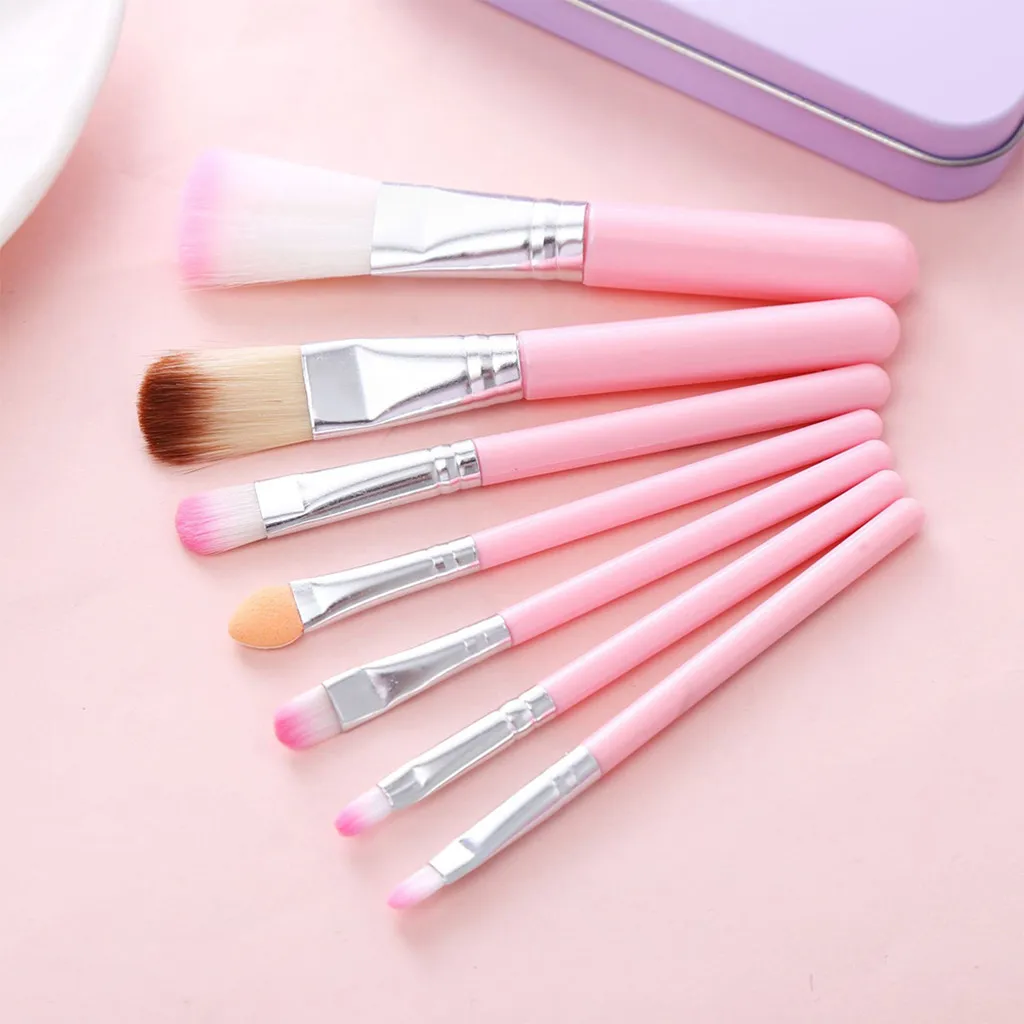 

Kanbuder Makeup Brushes&Tools 7 PCS Black Pink Diamond Handle Multifunction Eye Brush Makeup Brush Make-up Brushes Sets 19L0424