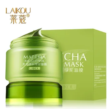 

LAIKOU 85g Moisturizer Oil Control Mask Matcha Mud Green Color Face Cream Deep Cleaning Natural Brand Face Mask Cream Skin Care