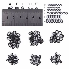 Хит, 50 шт./лот, плоская Рыболовная Снасть для ловли карпа, кольцо в форме капли, кольца в форме жемчуга, Клеммная снасть, 6 стилей
