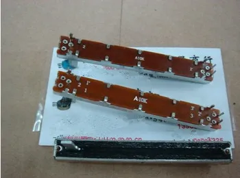

Double track A10K 75 mm straight slide push-pull potentiometer dimmer mixer pusher amplifiers
