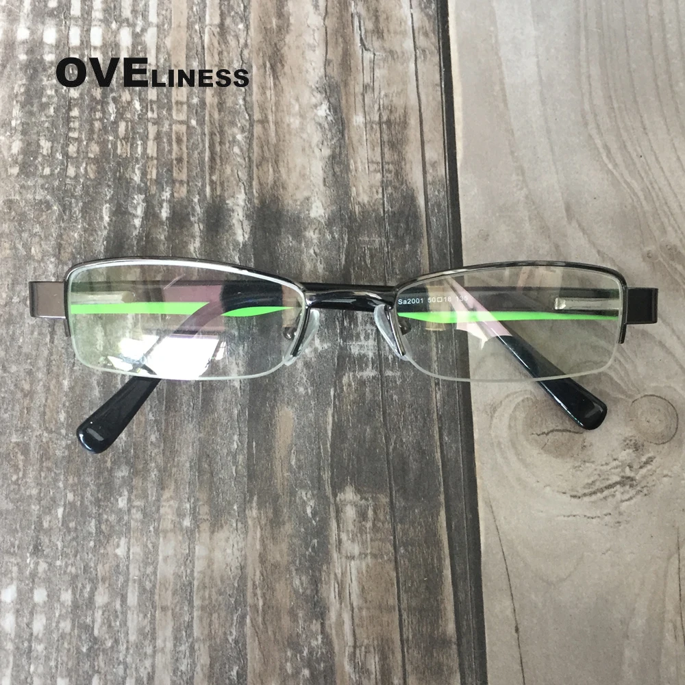 

eye glasses frames for men shiny Gun clear Prescription glasses computer glasses myopia glasses half rim eyewear glasses frame