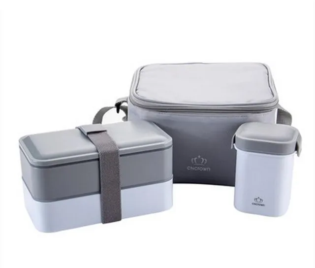 An Style Double Layers Sets Portable Food Container Student An Style Double Layers Sets Portable Food Container Student Microwave Lunchbox Water Bottle Plastic Dinner
