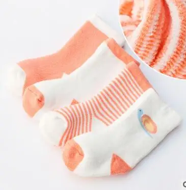 Теплые носки на осень и зиму из 100% вытяжного ворса хлопковые носки для малышей высокие носки для детей носочки с рисунком для детей до 3 лет