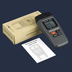 MT-15 ЖК-дисплей цифровой Деревянный измеритель влажности портативный ручной деревянный измеритель влажности Диапазон 0 ~ 99.9% и подсветка