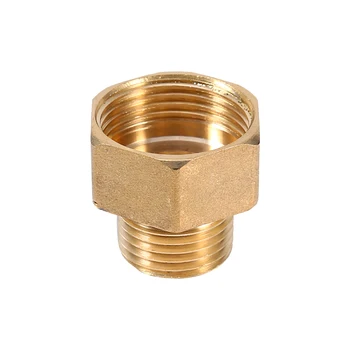 

1pc Brass Water Pipe Hex Bushing Reducer Adapter 1/2BSPT Male and 3/4BSPT Female Thread Brass Pipefitting