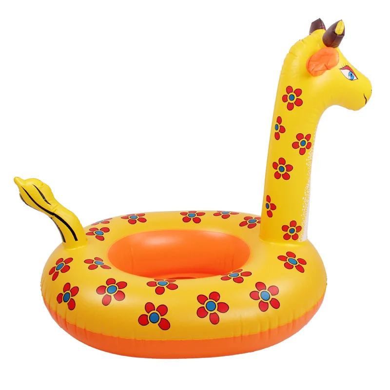 Children's Cartoon Swimming Ring Seat Giraffe Swim Ring Piscine Baby