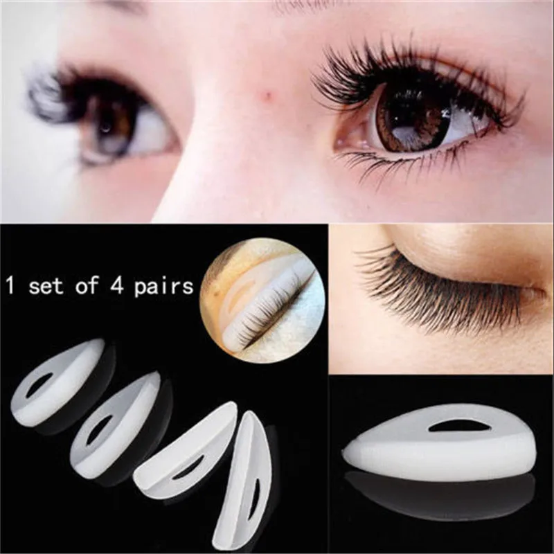 4 Pairs Silicone Eyelashes Perm Patch Lashes Perming Lifting Curlers Eye Lash Extension Graft Brush Pads Beauty Tool #289565 | Красота и