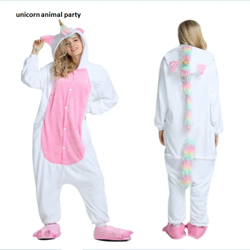 

Animal Kigurumi Onesies Cosplay Unicorn Adult Unisex Cosplay Costume Pajamas Sleepwear Men Women Cartoon Pajama jumpsuits