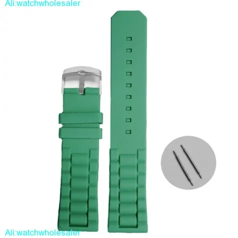 22mm Cyan Color Silicone Jelly Rubber Ladies Men Watch Band Straps WB1052K22JB