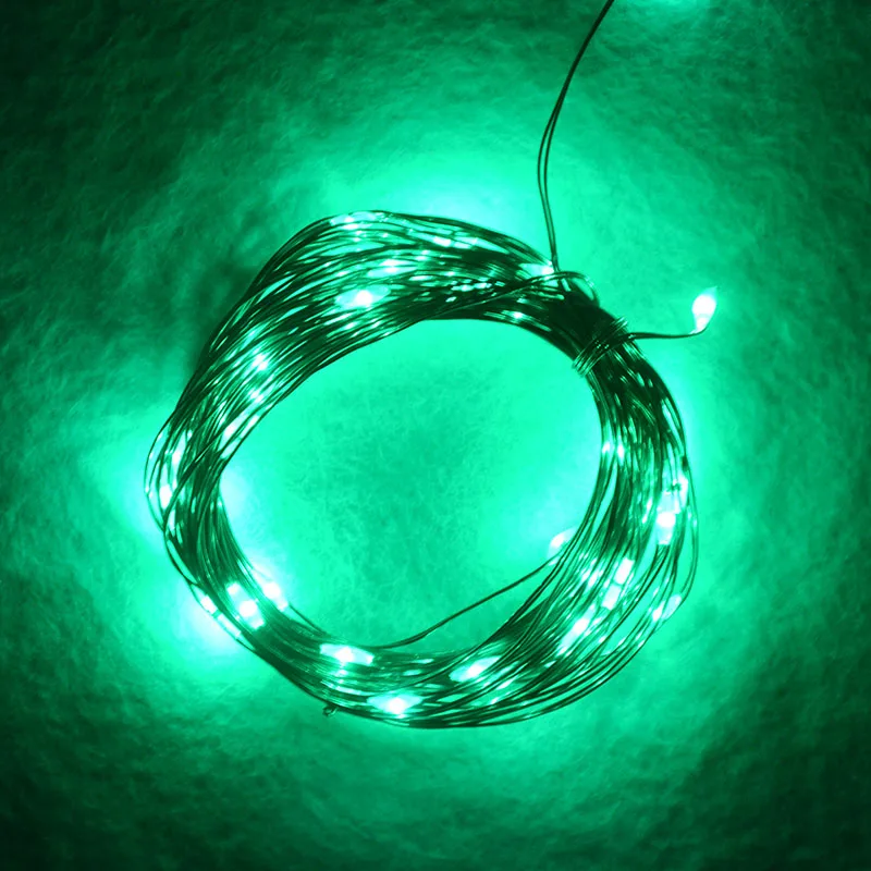 USB светодиодный RGB Рождественский Сказочный светильник s 10 метров 8 режимов Светодиодный Диодная гирлянда светильник гирлянда для помещений и улицы праздничный декоративный светильник ing - Испускаемый цвет: Зеленый
