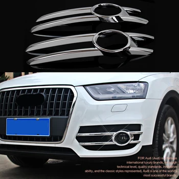 

2x Chrome Front Bumper Fog Light LAMP Panel Cover Trim Granish For Audi Q3 2015