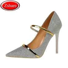 2019 New Arrival Sexy High Heel Shoes Women Pumps escarpins femme Sequined Cloth Pointed Toe Wedding Party Ladies Shoes For Heel цена 2019 New Arrival Sexy High Heel Shoes Women Pumps escarpins femme Sequined Cloth Pointed Toe Wedding Party Ladies Shoes For Heel цены онлайн