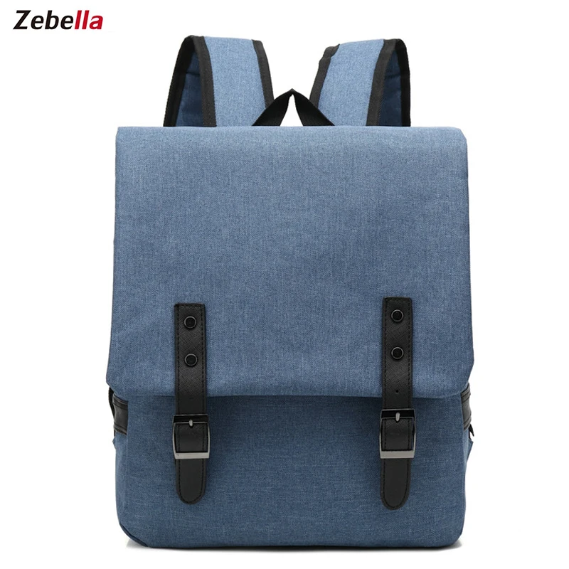 Zebella/мужские и женские парусиновые рюкзаки школьные сумки для подростков