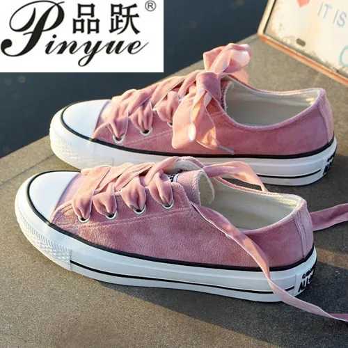 

Women Vulcanized Shoes 2018 Fashion Solid Color Women Canvas Shoes Lace-up Casual White Ladies Shoes Woman Sneakers
