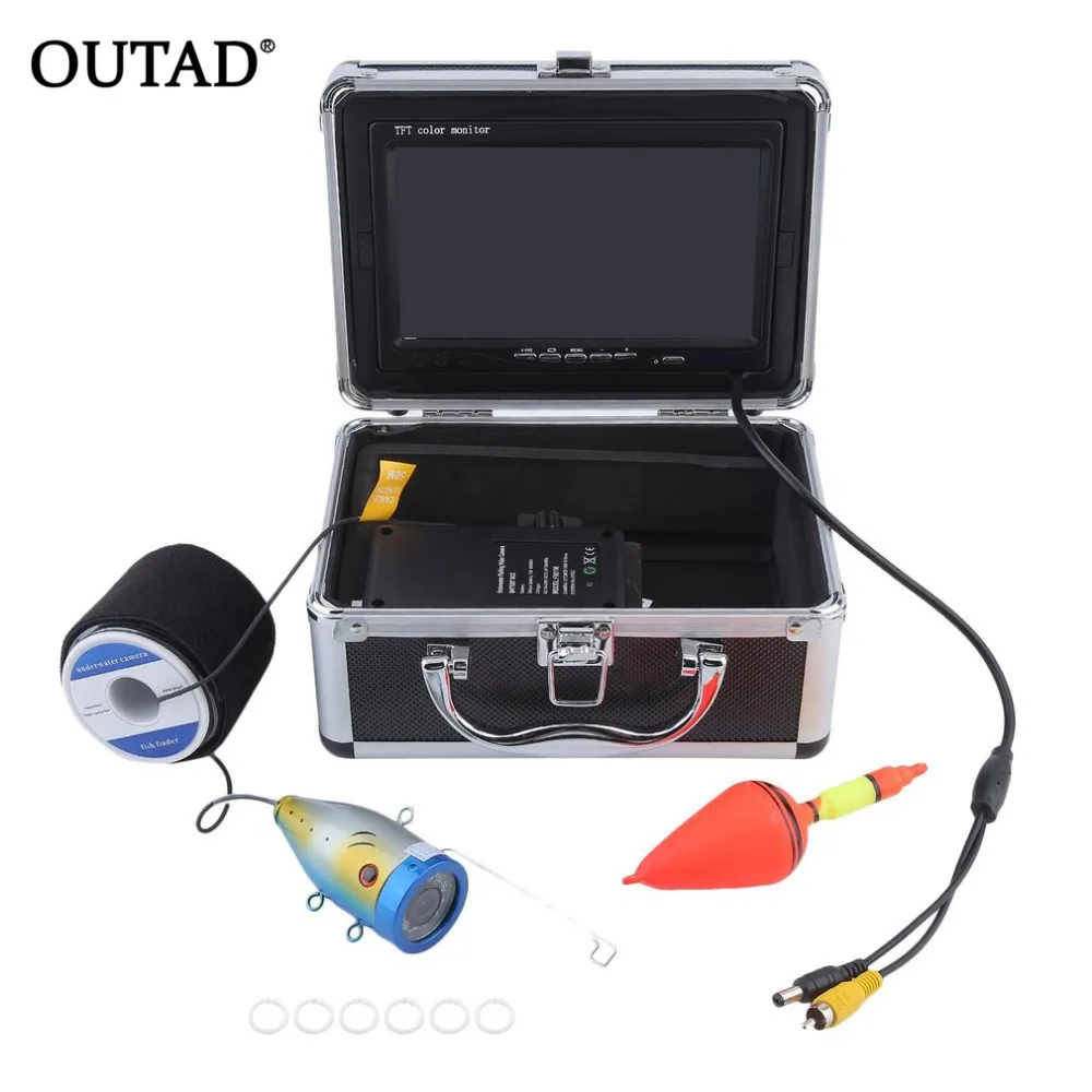 Outad المهنية أضواء السيطرة underwater الفيديو الاسماك المكتشف 1000tvl كاميرا كيت بحيرة تحت الماء فيديو