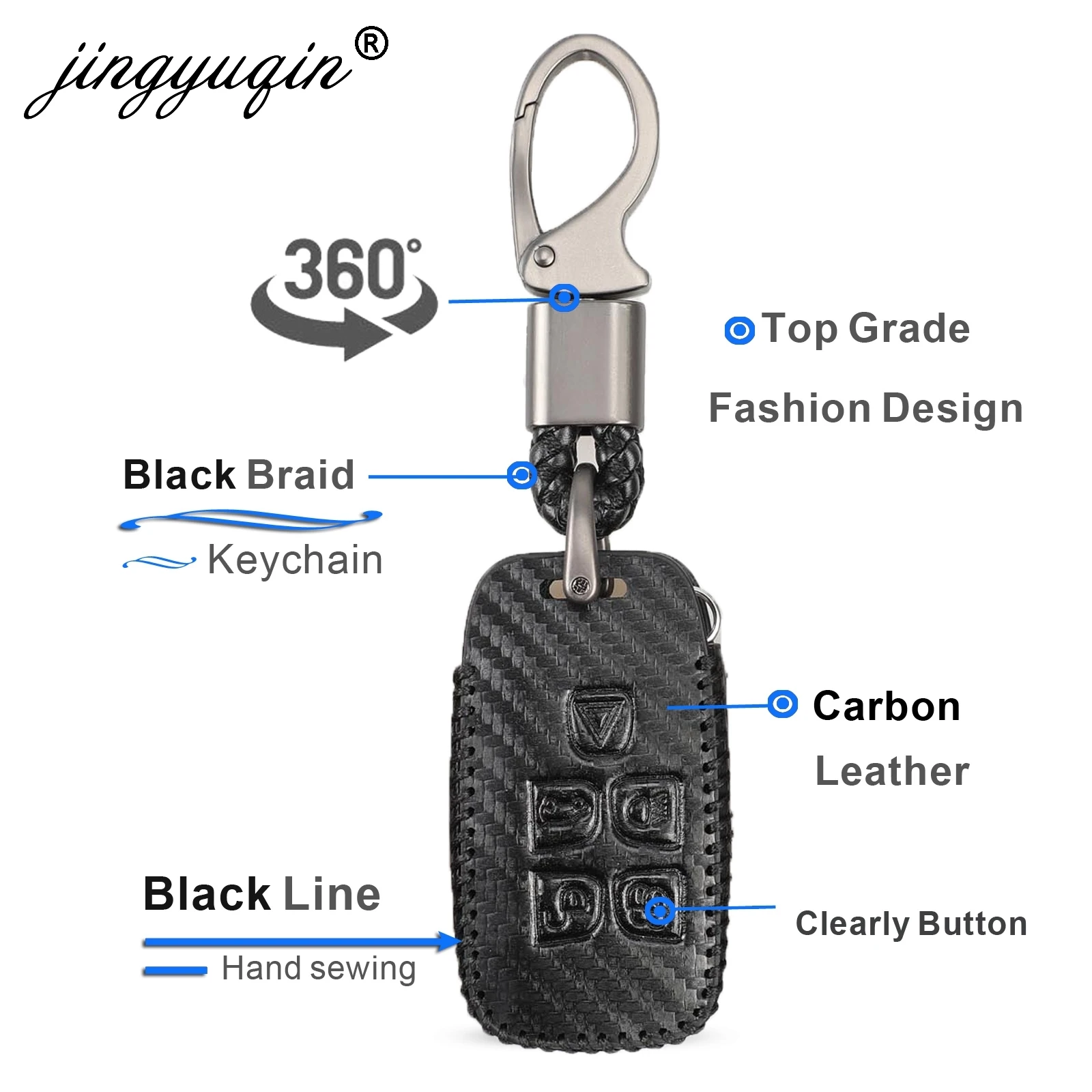 Cover-chiave-in-carbonio-per-Jaguar-XE-XJ-XJL-XF-C-X16-chitarra-Land-Rover-A9.jpg Cover chiave in carbonio per Jaguar XE XJ XJL XF C-X16 chitarra Land Rover A9 Range Rover Sport Evoque Freelander 2 Discovery custodia in pelle - Cover chiave in carbonio per Jaguar XE XJ XJL XF C X16 chitarra Land Rover A9