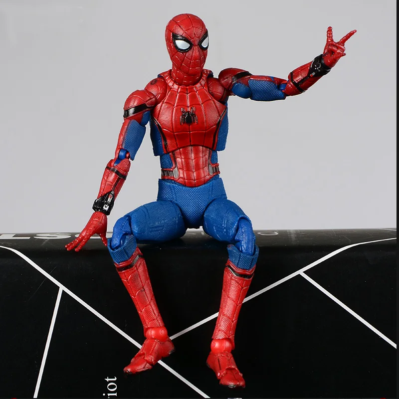 MAFEX047 Marvel Человек-паук супергерой Мстители Человек-паук Питер Паркер возвращение домой Ver. ПВХ фигурка Коллекционная модель игрушки