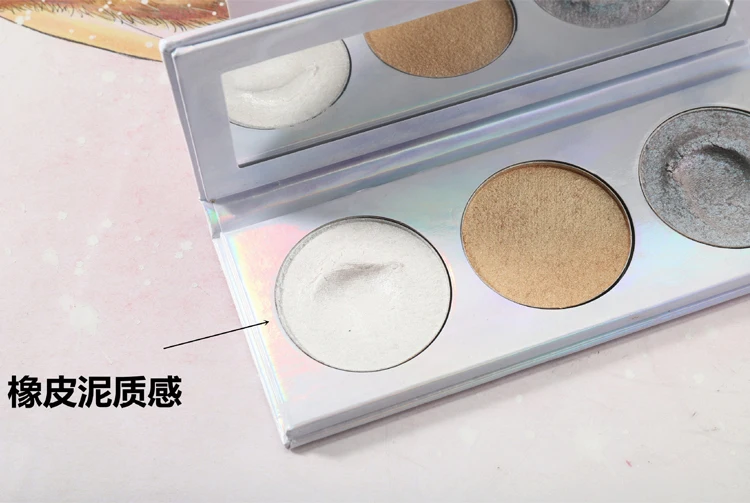 GUICAMI Highlighter Powder Palette Shimmer Face Contouring Highlight Face Bronzer Makeup 3 Colors Highlighter Brighten Skin