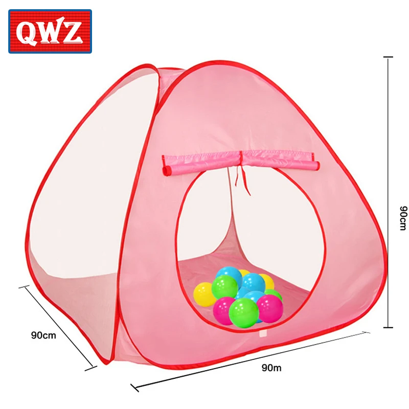 QWZ, детские игрушки, палатки, Детская игровая палатка для мальчиков и девочек, Замок принцессы, крытый, открытый, детский домик, игровой мяч, бассейн, игровой домик для детей, подарок
