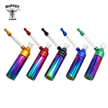 HORNET Мини Кальян курительная стеклянная водопроводная трубка Металлические курительные трубы с длинной стеклянной ручкой