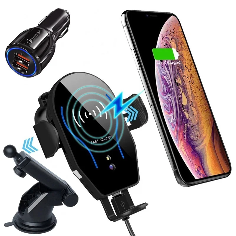 Tongdaytech 10 Вт Qi Беспроводное Автомобильное зарядное устройство для Iphone 8 X XS 11 Pro MAX