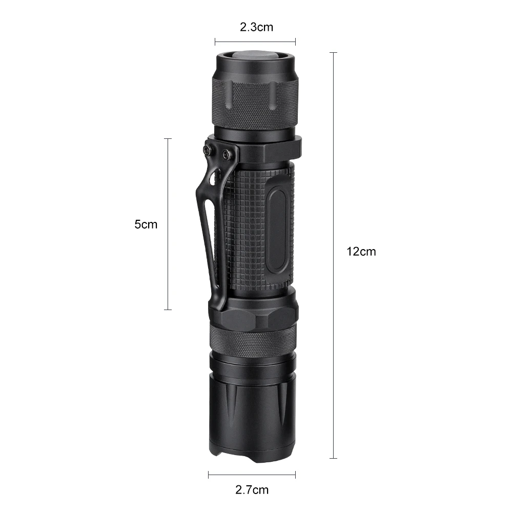 Алюминий сплав XML-L2 3-режим тактический светодиодный фонарик клип фонарик 18650 Батарея восхождение кемпинга фонарик