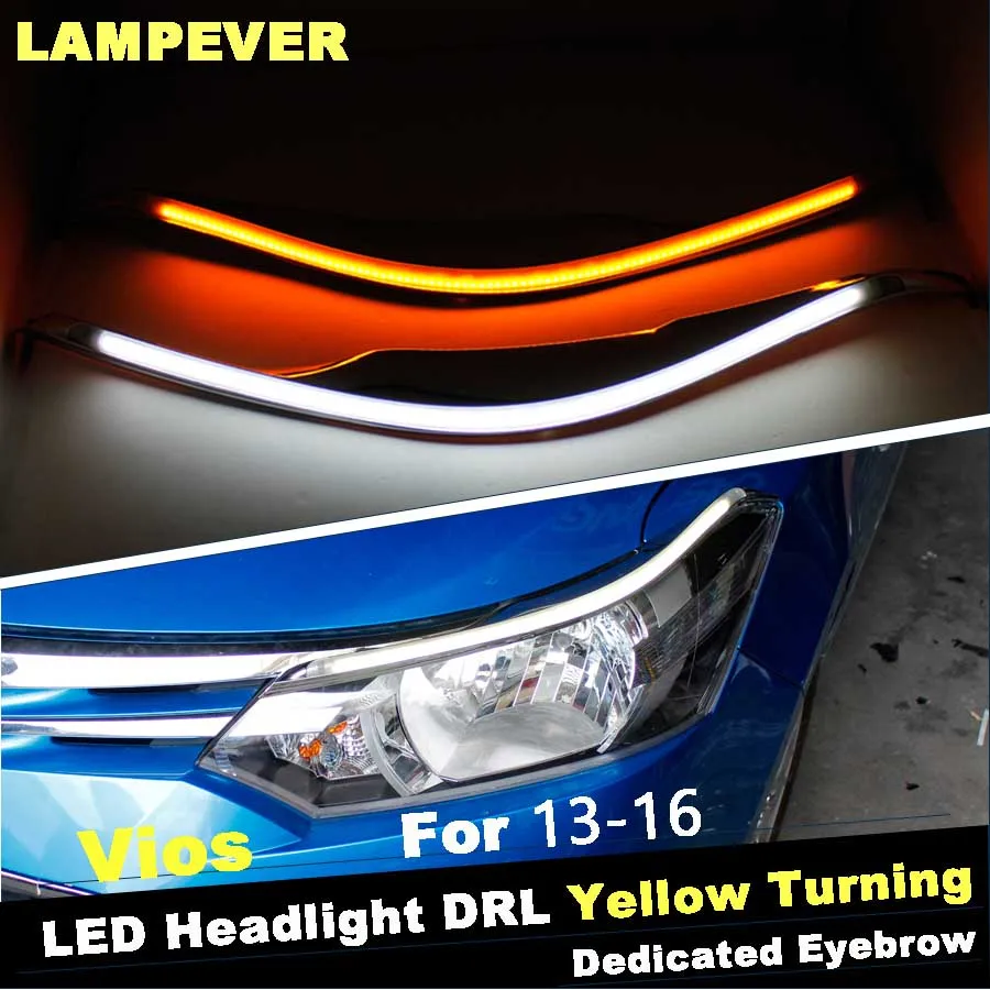 Lampever Car Headlight LED Eyebrow Daytime Running Light DRL With
