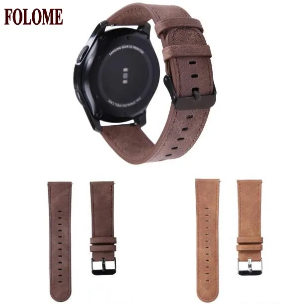 Кожаный ремешок FOLOME Creay Horse для Samsung Galaxy Watch 3 браслет часов Gear S3 45 мм 46 22 мм|leather