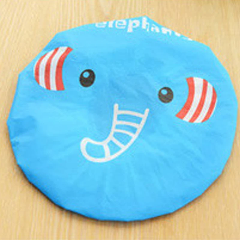 1PC Bathroom Accessories Waterproof Shower Hat Elastic Band Hat Bath Hat Cute Cartoon Rabbit Elepant Lion Duck Panda Shower Hats 14