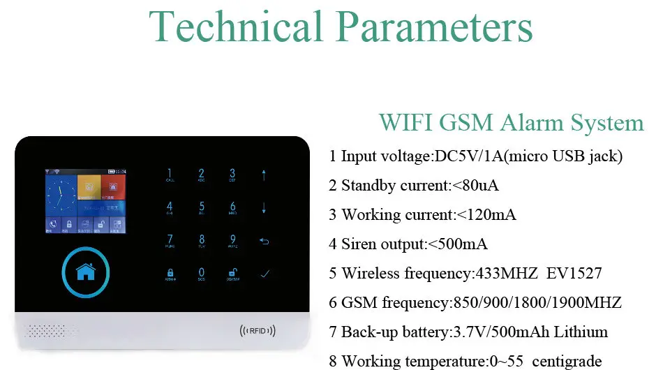 Yobang безопасности приложение управления 3g GSM wifi домашней системы охранной сигнализации солнечной энергии сирена IP камера газ Дым пожарный датчик