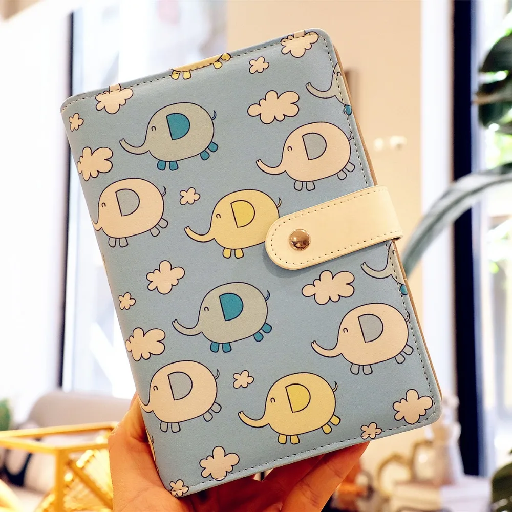 

"Sky Elephant" Soft Faux Leather Journal Cute Monthly Weekly Daily Planner Any Year Agenda Scheduler To Do List Agenda