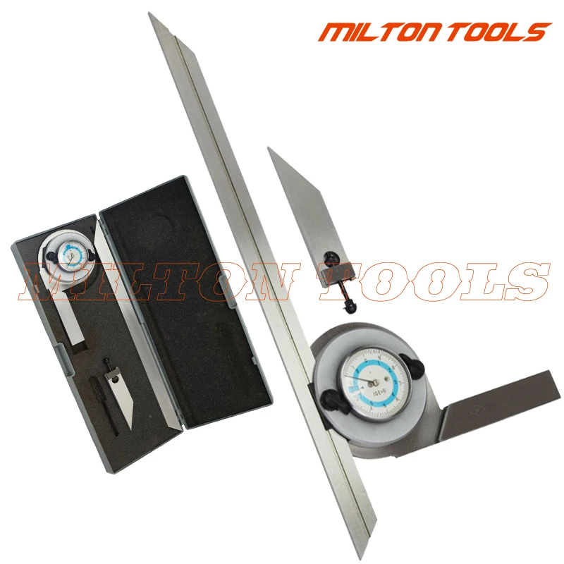 

Dial Universal Bevel Protractor Dial Protractor 360 degree Machinis Tool 12"