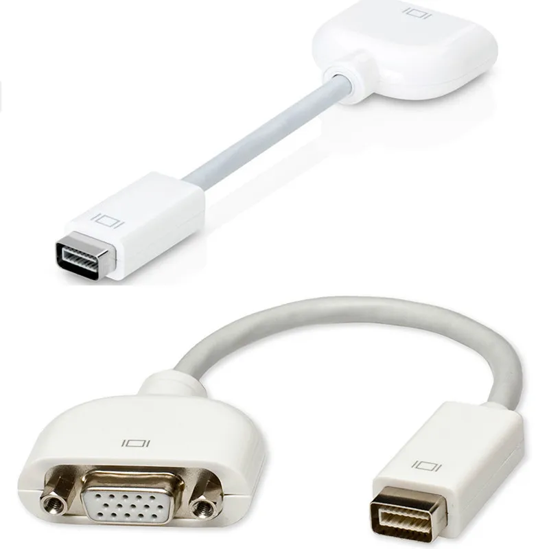 1pcs White Mini Dvi Port To Vga Adapter 
