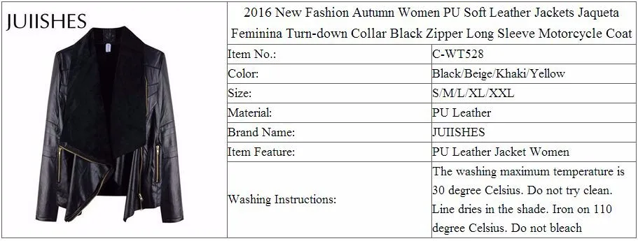 pu leather jacket women