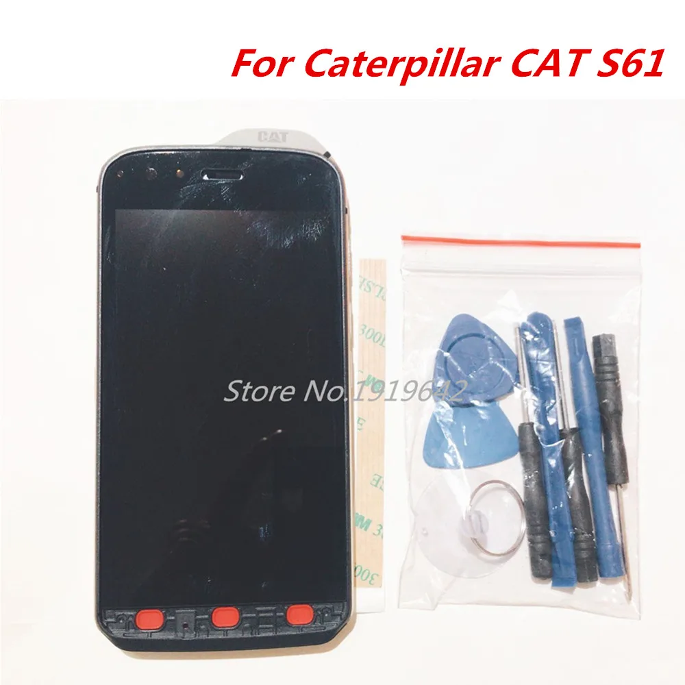 ЖК дисплей в сборе для телефона гусеницы CAT S61 с рамкой сенсорный экран панель