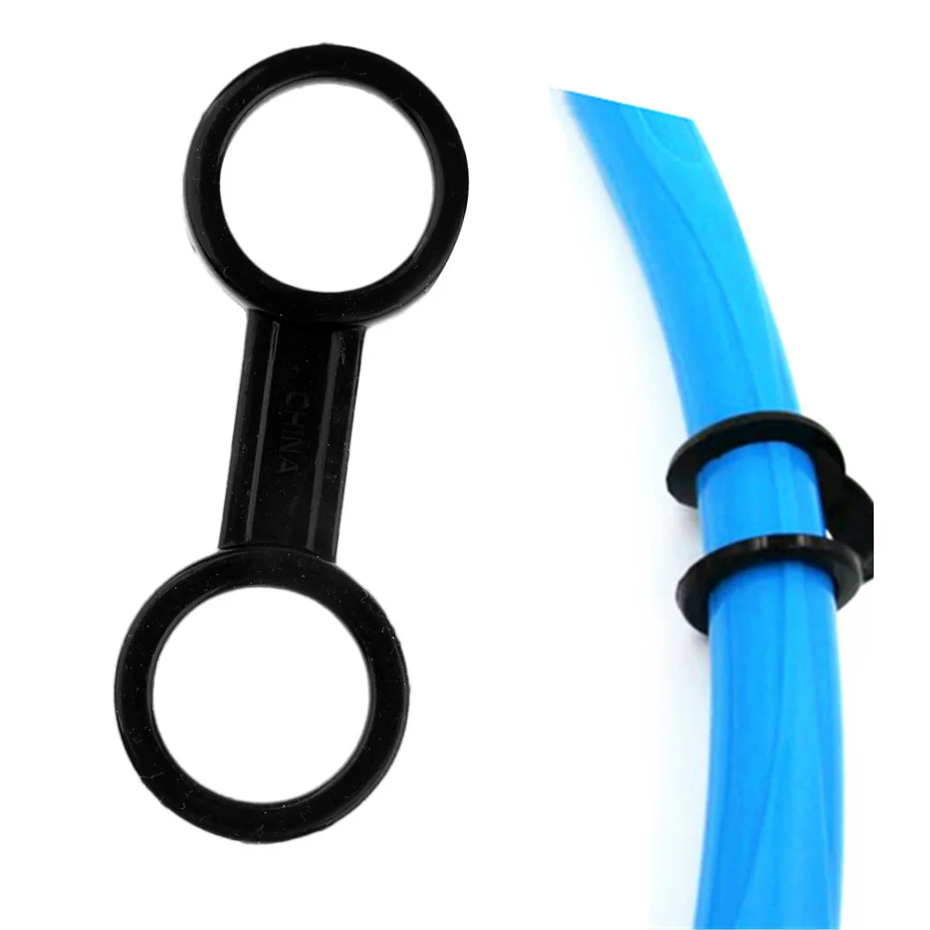 2 Pieces Flexible Detachable Clip Keeper & Dual Loop Retainer for Scuba Diving Dive Snorkeling Snorkel Mask