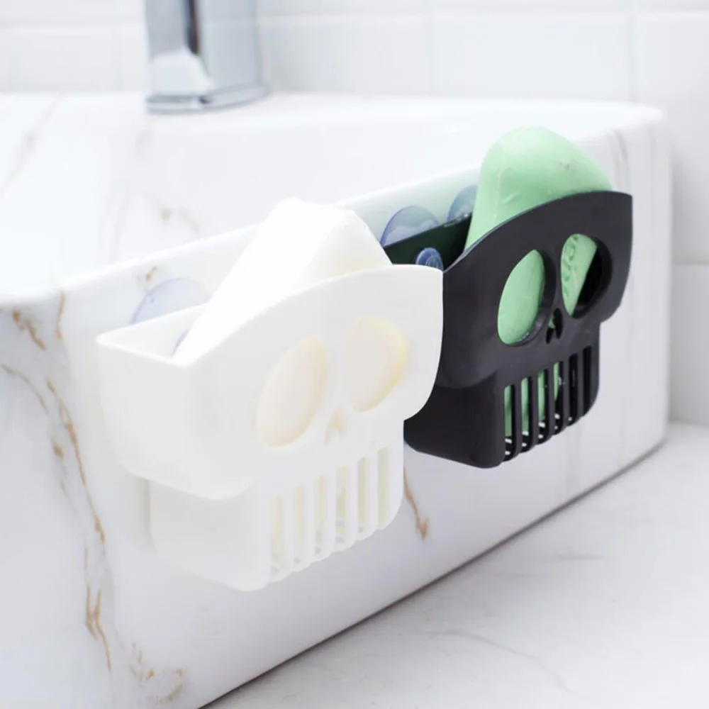 

1PC Black and White Creative Sponge Receptacle Double Sucker Wash Bowl Sponge Rack Clean Ball Sink Drain Rack For Kitchen 1055D