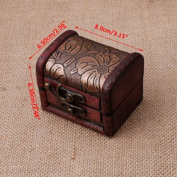 

Vintage Jewelry Pearl Necklace Bracelet Storage Holder Lock Wooden Case Gift Box Drop Shipping Support